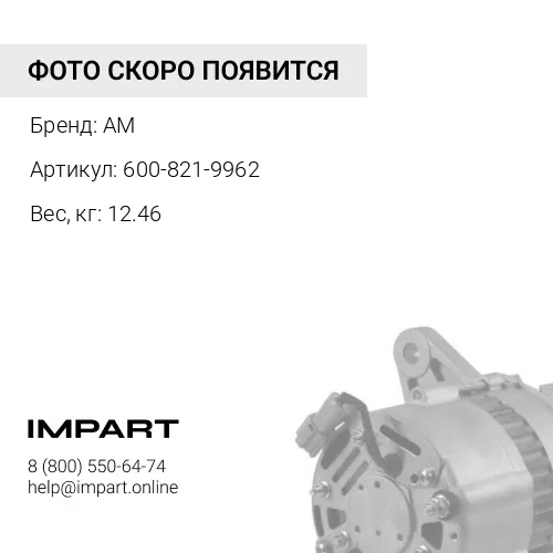 600-821-9962 Генератор 00-01110096 AM