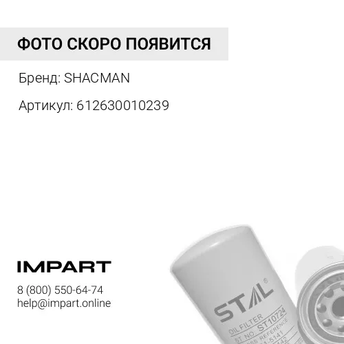 612630010239 Фильтр масляный WP12 Евро3 SHAANXI 612630010239 SHACMAN